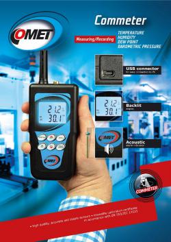 CATALOG - Portable measuring instruments COMMETER